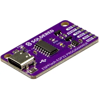 Soldered ESPFlash Programmer, USB-C CH340, Flashen für ESP32 & ESP8266 Boards, Open Source