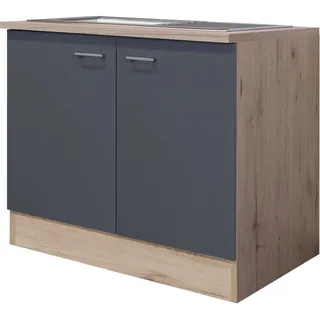Flex-Well Spülenschrank Morena 100 x 60 x 85 cm Grau