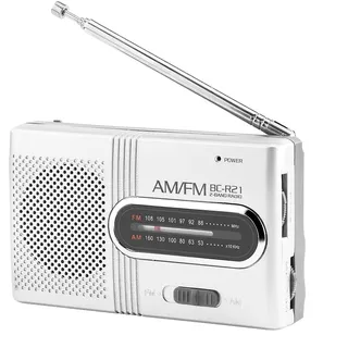 Tragbares AM/FM-Radio, Kleines Tragbares Radio – Eingebauter Lautsprecher, Teleskopantenne, Standard-Kopfhörerbuchse, Musikplayer, Batteriebetriebenes Kleines Radio