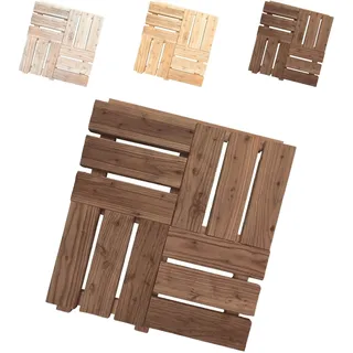 Floranica Holzterrassenplatten 1 Stück 60x60 cm Gartenfliesen Lärche Farbe braun Terrassenbelag Terrasse Balkon Gartenbelag Gartenfliesen Imprägniert EU-Produkt