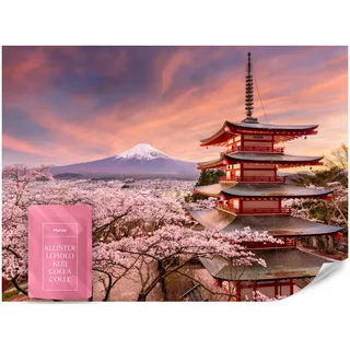 Muralo Fototapete, Rot, Rosa, Violett, Orange, Weiß, Grau, Papier, Landschaft/Berg, Baum/Pflanze/Natur, Rechteckig, 400x280 cm, Tapeten & Wandverkleidungen, Fototapeten