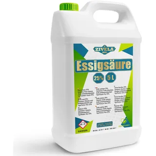 30L Essigsäure 25% Premium Qualität - Ihr Allrounder im Haushalt! | 6x5L Essigsäure 25% Lebensmittelqualität Made in Europe