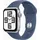2024 GPS 44 mm Aluminiumgehäuse Silber, Sportarmband Denim M/L