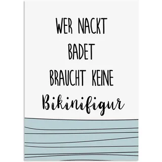 Nastami Badezimmer Poster Bikinifigur DIN A4 Badezimmer Poster Bad Badezimmer Deko