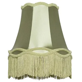 QAZQA Retro Textil Stofflampenschirm grün 30 cm
