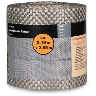 Noor PVC Sichtschutzstreifen 0,19 x 2,55 m chrom