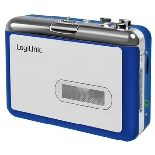 Logilink UA0393 Tragbarer Kassettenspieler Blue, Silber