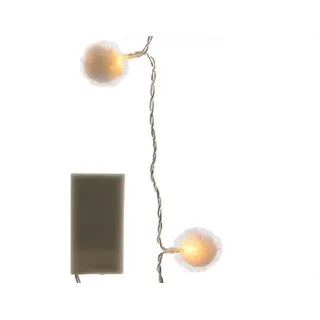 Kaemingk LED-Lichterkette Schneekugel 2,75 m Weiß