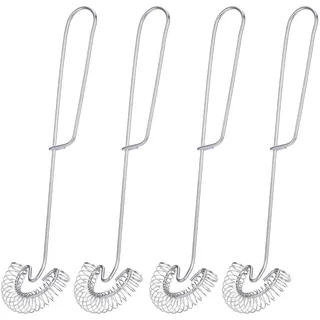 Spiralbesen, 4 Stück Edelstahl Schneebesen, Silber, 26 x 6,5 cm, Küchenhelfer zum Schlagen und Rühren