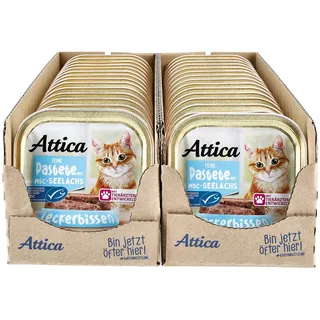 Attica Katzennahrung Pastete mit MSC Seelachs 100 g, 32er Pack