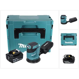 Makita DBO180T1J 1 x 5,0 Ah ohne Ladegerät - Akku Exzenterschleifer 18 V