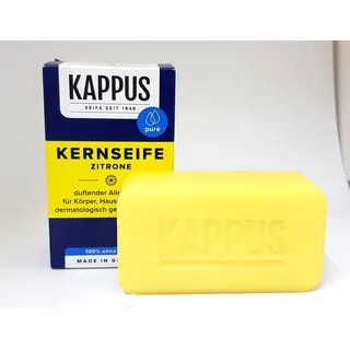 6er Pack Kappus Kernseife - Kappus Kernseife Zitrone – 6er Pack (6×150 g) – Vegane Kernseife mit frischem Zitronenduft – Kosmetik & Haushaltsseife – ohne Mikroplastik, dermatologisch getestet