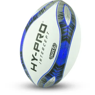 Hy-Pro Intercept Rugby Ball Größe 5 – Rugbyball aus hochwertigem Gummi mit genoppter Oberfläche – Langlebiger Rugby-Trainingsball für Vereine und Freizeitspiel.