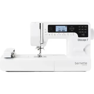 Bernette Chicago 7 Nähmaschine und Stickmaschine mit 200 Nähprogramme, Weiß