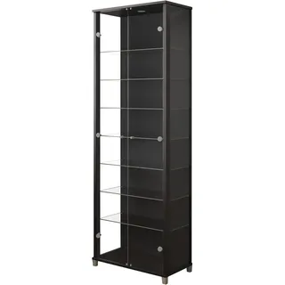 fif Möbel Standvitrine Optima 32,7 x 58 x 172 cm Schwarz