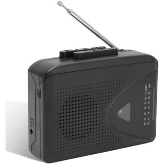 Kassettenrekorder, Tragbarer Kassettenrekorder AM FM Radio Stereo mit 3,5-mm-Kopfhöreranschluss, Retro-Walkman-Kassettenrekorder 2AA-Batterie oder USB-Netzteil