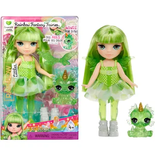Rainbow High Littles Rainbow Fantasy Fairies 14 cm Puppe - Emerald, Grün