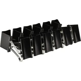 Alco Büroklammer Foldbackklammer Metall vernickelt 51mm schwarz VE=12 Stück (60 Stück) schwarz