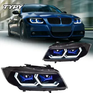 TYPY Scheinwerfer für BMW E90 LED-Scheinwerfer 2005–2012, Scheinwerfer 320i 325i 318i, DRL, Blinker, Fernlicht, Angel Eye, Projektionslinse