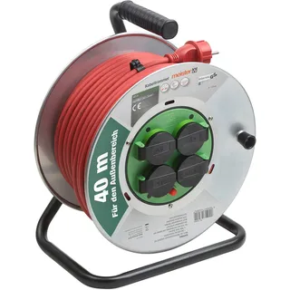 Meister Craft Meister Kabeltrommel 40m, für außen IP44, 4x Schutzkontaktsteckdose