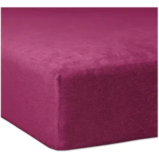 Traumschlaf Spannbettlaken Frottee 180 x 200 - 200 x 200 cm rot