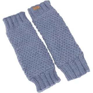 Guru-Shop Haussocken Wollstulpen mit Perlmuster, Strickstulpen aus.. blau