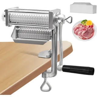 Steaker Fleischzartmacher,Fleischzartmacher Maschine, Meat Tenderizer | Mit Edelstahl Messerwalzen Und LeichtgäNgiger Handkurbel,Fleischzartmacher FüR HäHnchen Rind Steak KüChe Zuhause Restaurant