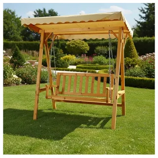 Melko Hollywoodschaukel Beige 2-Sitzer