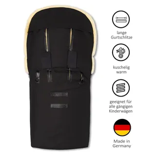 Hofbrucker Lammfellfußsack Putzi schwarz