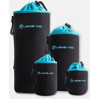 Lens-Aid Neopren Objektivbeutel mit Fleece-Fütterung  Set: S, M, L, XL