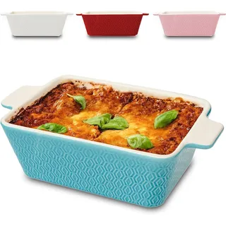 Praknu Auflaufform aus Keramik für 2 Personen - Für Lasagne, Tiramisu & - Gr.: onesize