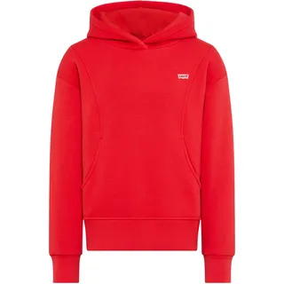 Levi's Kapuzensweatshirt LEVI'S KIDS "LVG BATWING PATCH HOODIE", Mädchen, Gr. 5 (110), rot (poppy rot), Sweatware, Obermaterial: 60% Baumwolle, 40% Polyester, unifarben, Bündchen mit Daumenlöchern, Sweatshirts, mit Daumenloch