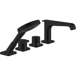 Hansgrohe Citterio E 4-Loch Fliesenrandarmatur Mattschwarz