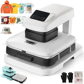 Vevor automatische Hitzepresse 38 x 38 cm Weiß