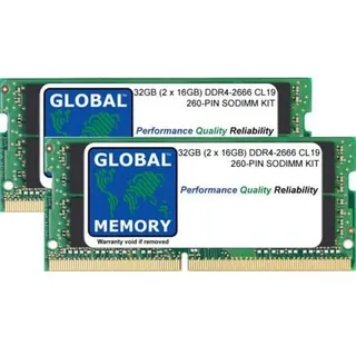 RAM KIT (2 x 16 GB) DDR4 2666 MHz PC4-21300 260-PIN SODIMM RAM KIT FÜR 27 Zoll Retina 5K IMAC (2019/2020)