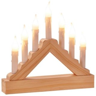 Haushalt International Lichterbogen mit 7 Kerzen Holz,Weihnachtsdeko,Fensterdeko,Weihnachten, (l) 22 x (b) 3.5 x (h) 21 CM