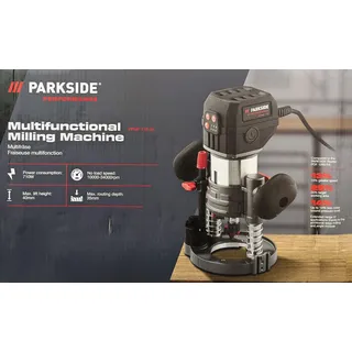 Parkside PPMF 710 A1 mit Kanten-, Ober- und Winkelfräsmodul