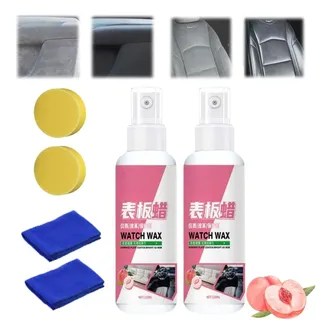 Auto Armaturenbrett Polierpflege Wachs Spray, Innenraum Auto Spray Reiniger Armaturenbrett Auto Innenraum Kunststoff Tür Armaturenbrett Teile Wiederherstellung Poliermittel Wachs, 120 ml (2)