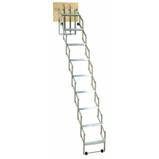 DOLLE alu-fix Bodentreppe Scherentreppe mit 9 Stufen und Stirnbrett 219-246cm Raumhöhe