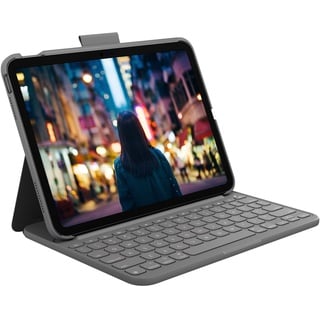 Logitech Slim Folio, KeyboardDock für iPad 10 2022, grau, ES (920-011426)