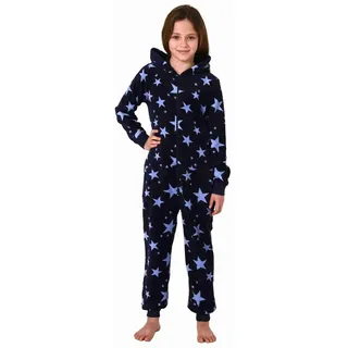 normann Jumpsuit Overall Schlafanzug Pyjama langarm Sterne - 70317 in marine | Gr.: 152