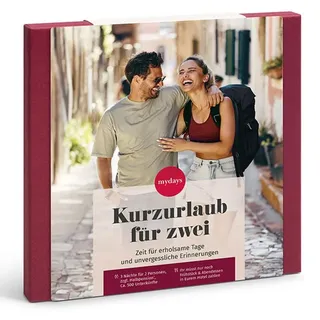 MyDays Geschenkbox Kurzurlaub für Zwei; Erlebnis verschenken oder selbst erleben; Gutschein für 2 Person(en)