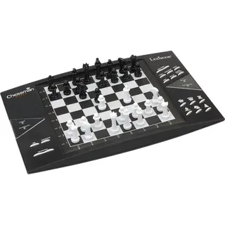 Lexibook Chessman Elite Schachcomputer, 64 Schwierigkeitsstufen, LEDs, batteriebetrieben oder 9V Adapter, schwarz/weiß, CG1300