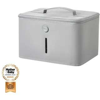 Nuby Babyflaschen-Sterilisator, 3-minütiger Sterilisationszyklus, schnelle und wirksame elektrische UV-Sterilisationslösung, tötet 99,9% aller Keime ab, UV-Sterilisator
