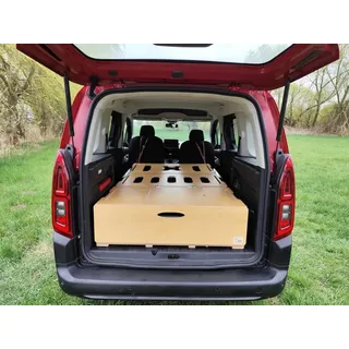 BiberBox-me (Natur) - Multifunktionale Campingbox für Hochdachkombi zum Stecken ohne Schrauben