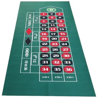 Abbdbd Roulette-tischmatte 180 X 90 cm, Tragbar, Ideal Für Familienspiele, Partys Und Casino-Spiele