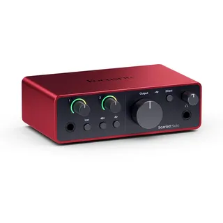 Focusrite Scarlett Solo 4. Gen USB-Audio-Interface für Gitarristen, Sänger und Produzenten — Aufnahmen in HiFi-Studioqualität sowie sämtliche Software, die Sie zur Aufnahme benötigen