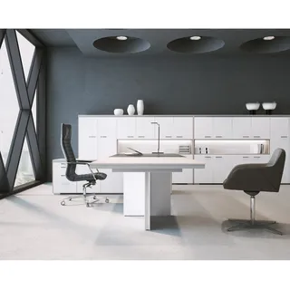 Chef Schreibtisch XXL mit integriertem Sideboard Ariaro