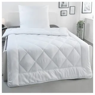 Malika Bettdecke 135x200 inkl. Kopfkissen 80x80 - Steppdecke 135x200 - Ganbzjahresdecke - waschbar, Schlafdecke Duvet Zudecke