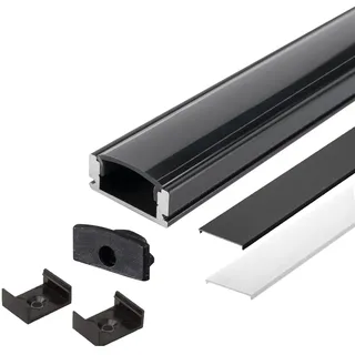 None 2m LED Aluprofil Schwarz LED-Profil